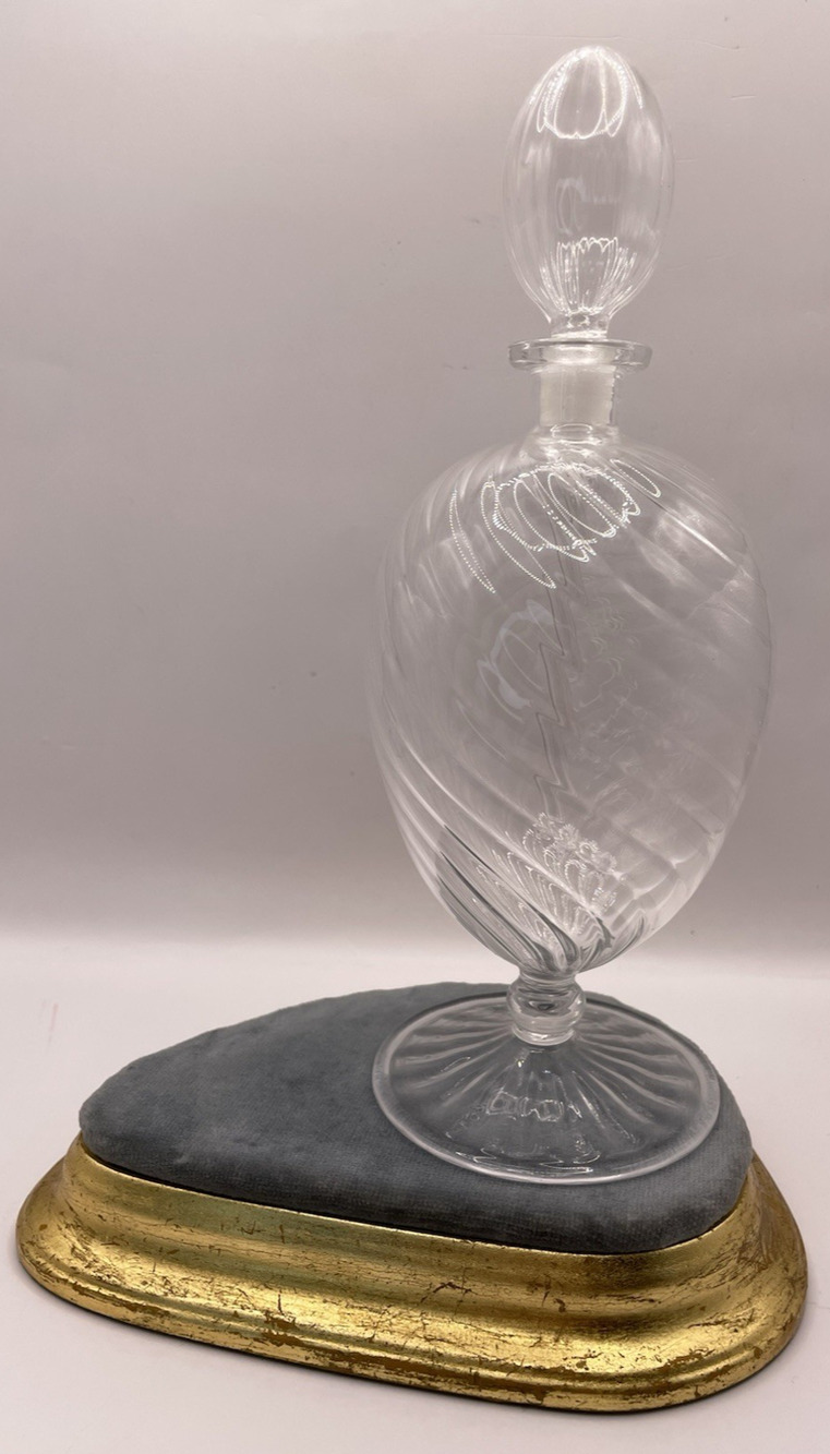 Vintage Egyptian Style Perfume Bottle with Stopper Optic